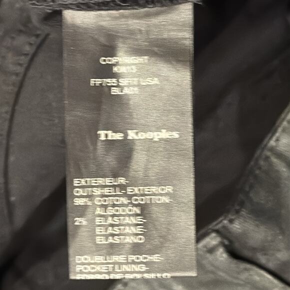 The Kooples Leather Effect Short Fit Black Skinny Jeans Size 28 - Picture 8 of 9